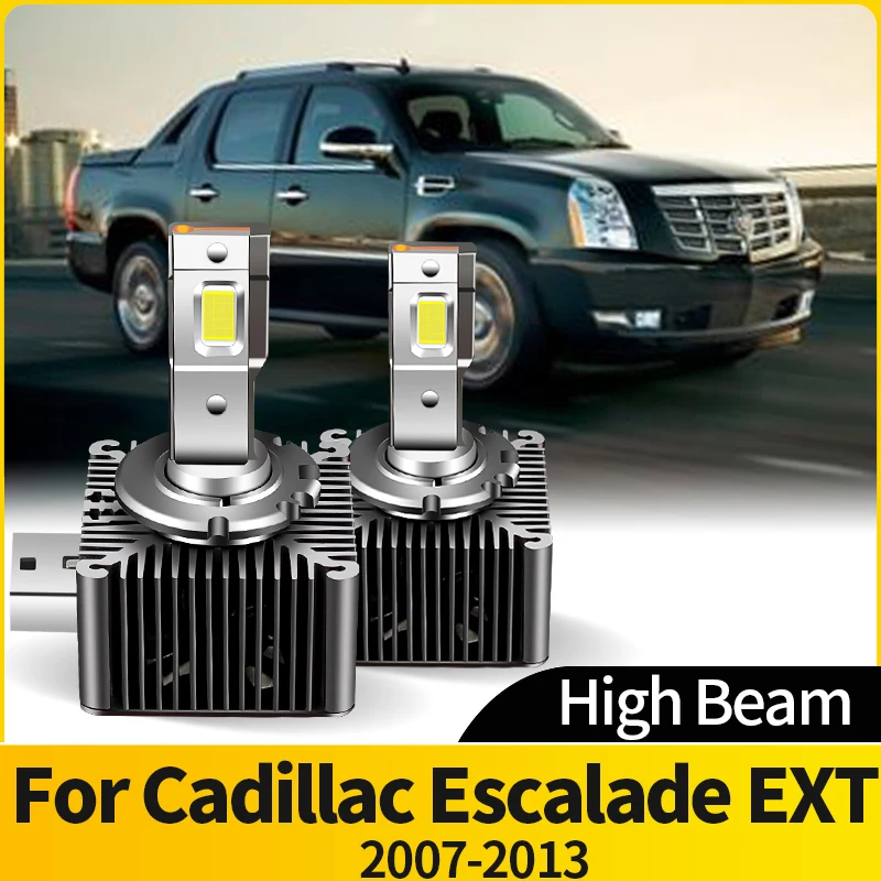 LED Headlights-Hi/Low Beams HID D1S 70W Auto lamp Beam CANBUS Two-sided CSP Chip 6000K DC12V For Cadillac Escalade EXT 2007-2013