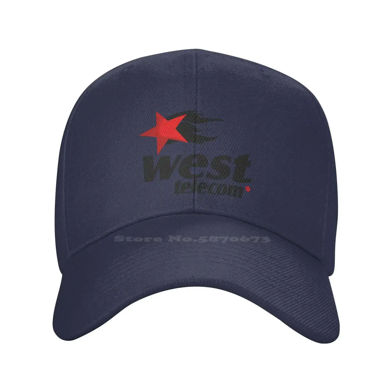 West Telecom Logo Fashion quality Denim cap Knitted hat Baseball cap