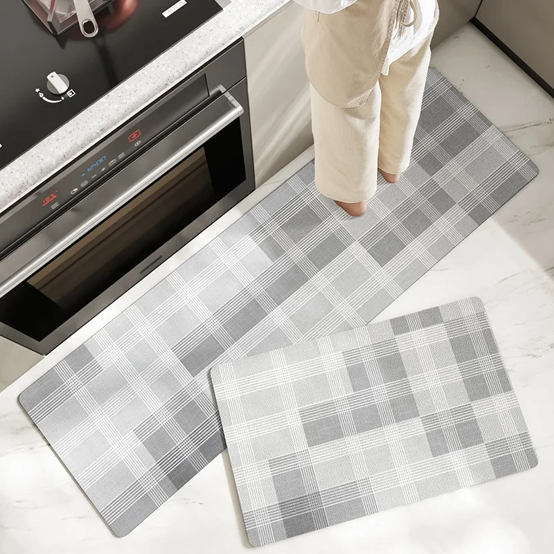 Kitchen Carpet Waterproof Oil-proof Foot Mat Pvc Leather Anti-slip Floor Mats Long Strip Home Decoration Rug Alfombra De Cocina