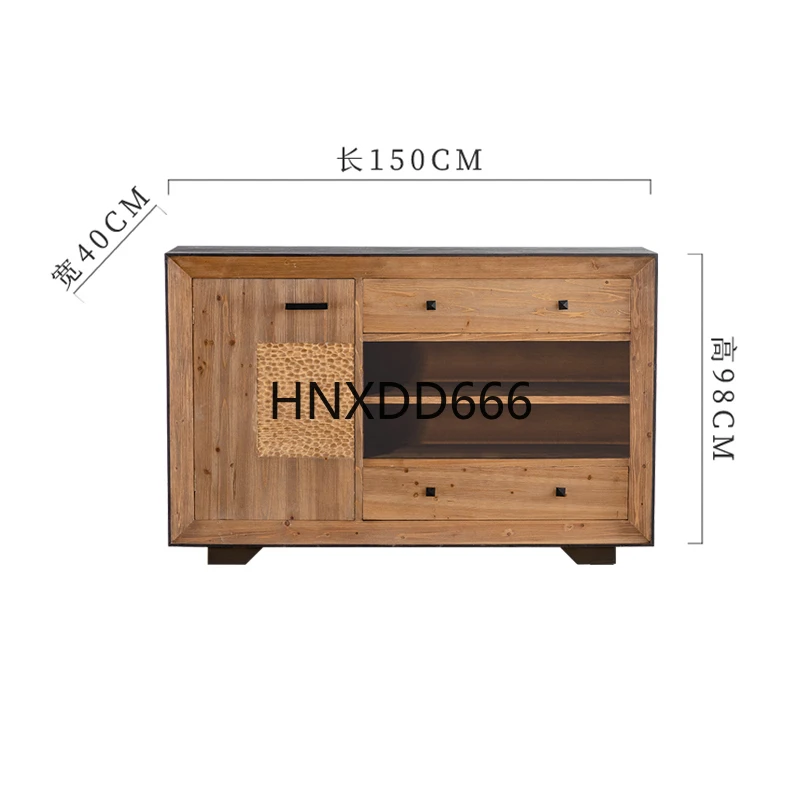 

New Chinese black dining side low cabinet household