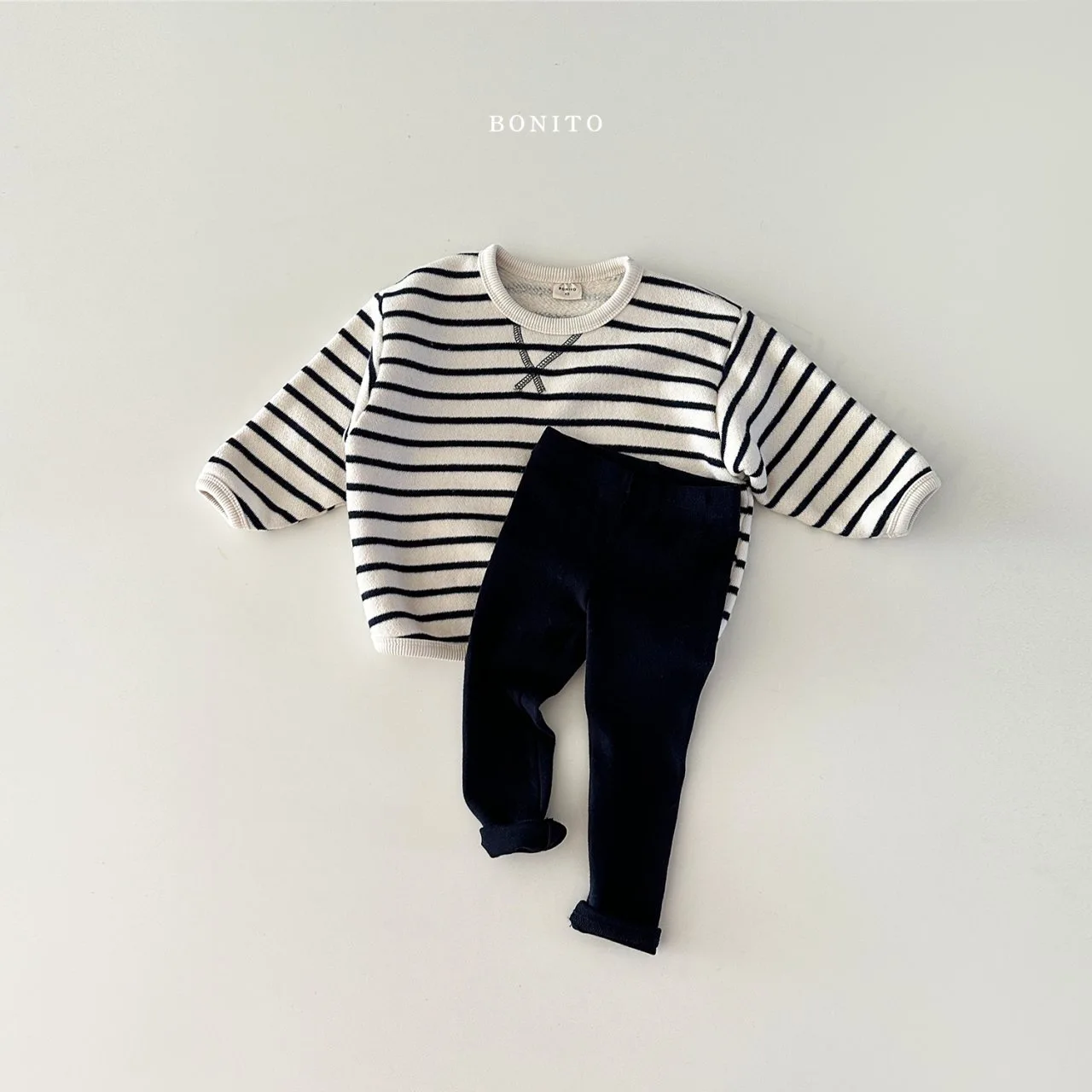 Winter New Baby Fleece Casual Set Infant Cardigan Vest + Striped Tops + Leggings 3pcs Suit Plus Velvet Boys Girls Warm Outfits