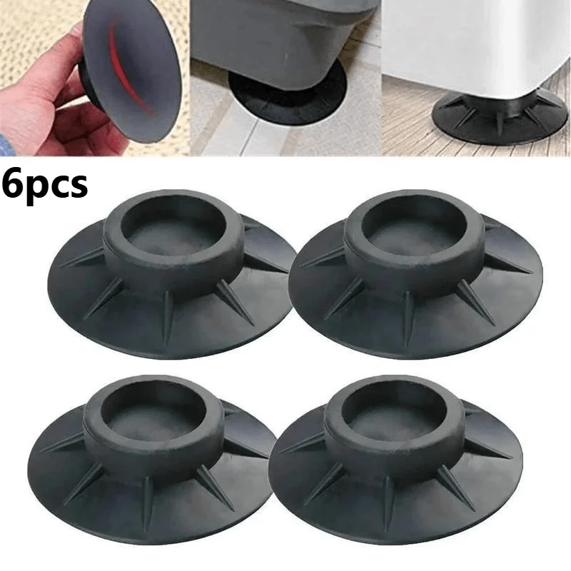6pcs Anti-Vibration Pads for Washing Machines & Refrigerators - Noise Reduction, Non-Slip Design