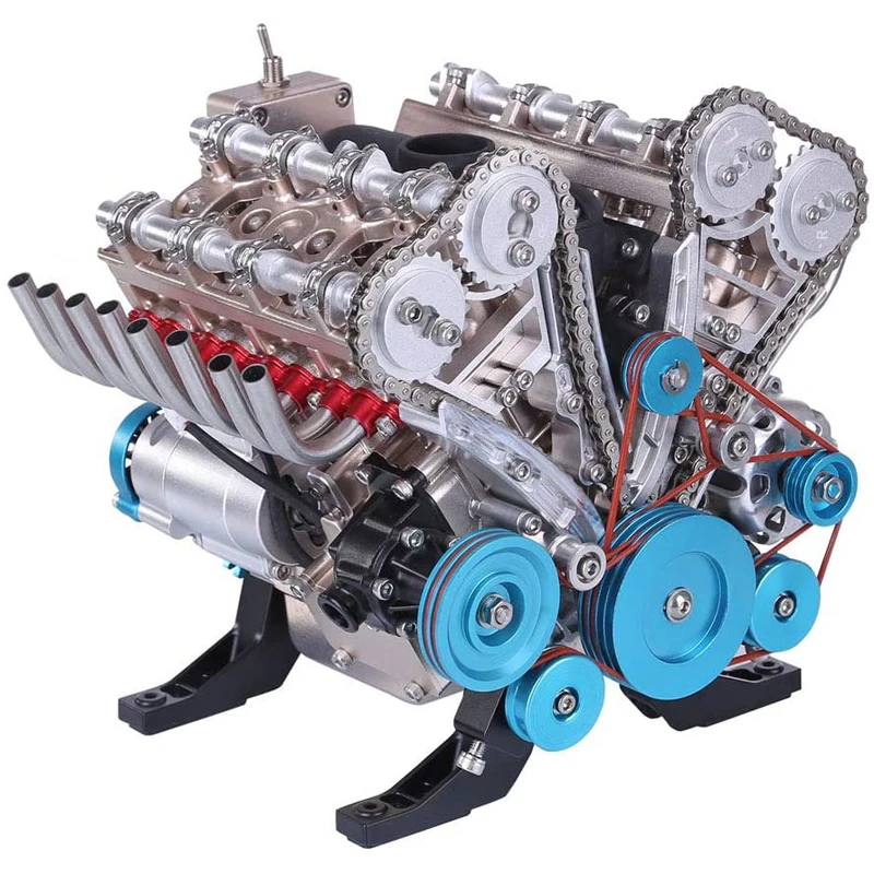 Four cylinder engine precision mechanical toy metal assembly model mini creative assembly puzzle