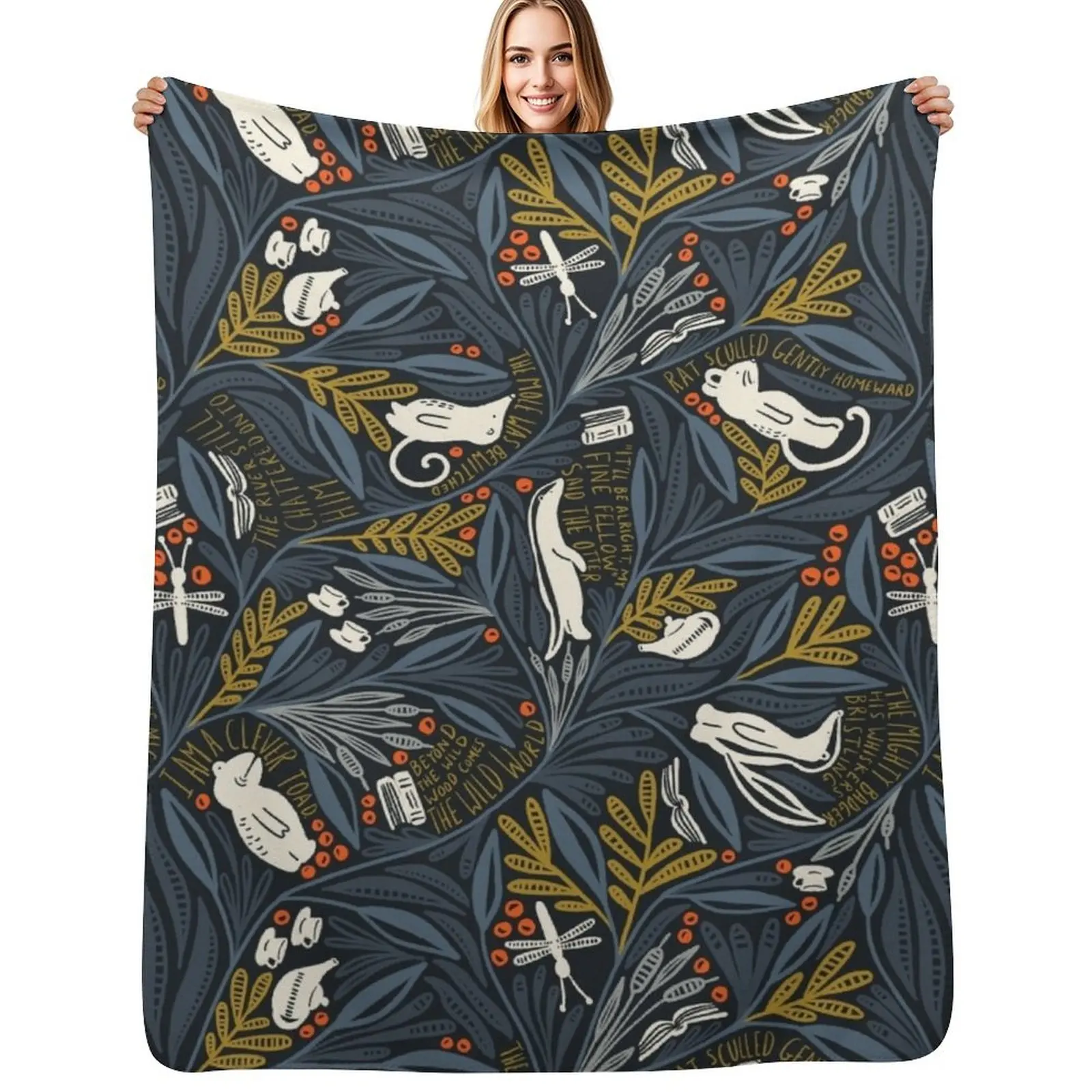 

Wind in the Willows Throw Blanket Shaggy Furry Soft Blanket for Bedroom Living Room