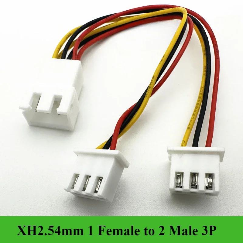 1/5/10Pcs Fan Cable GPU XH2.54 Mini 2/3/4Pin 1 To 2 Way CPU 2/3/4Pin PWM Fan Connector Cable Lead Y Splitter Split Two Fan Line