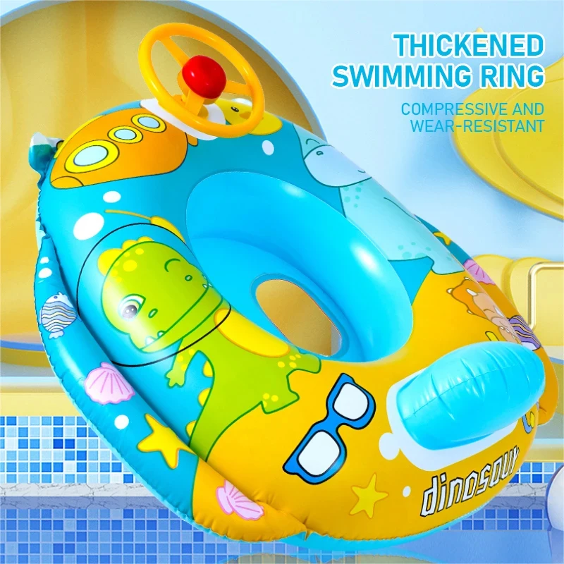 Baby Swimming Seat Ring Nadmuchiwane zabawki Pływająca osłona przeciwsłoneczna Maluch Pływać koło Zabawa Basen Wanna Letnia impreza na plaży Zabawki