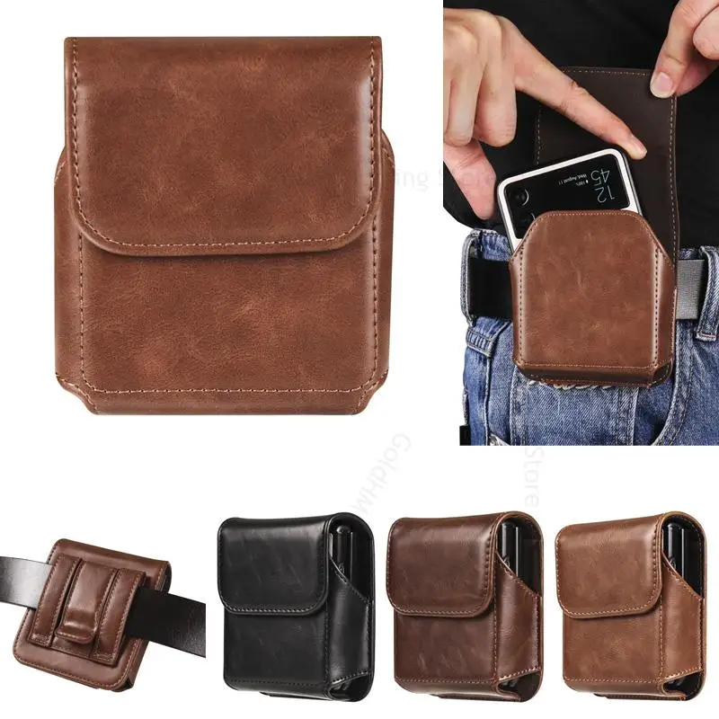 

For Xiaomi Mix Flip 5G Magnetic Case Leather Phone Pouch For Mi Mix Flip Belt Clip Holster Waist Bag Magnet Phone Cover Mix Flip