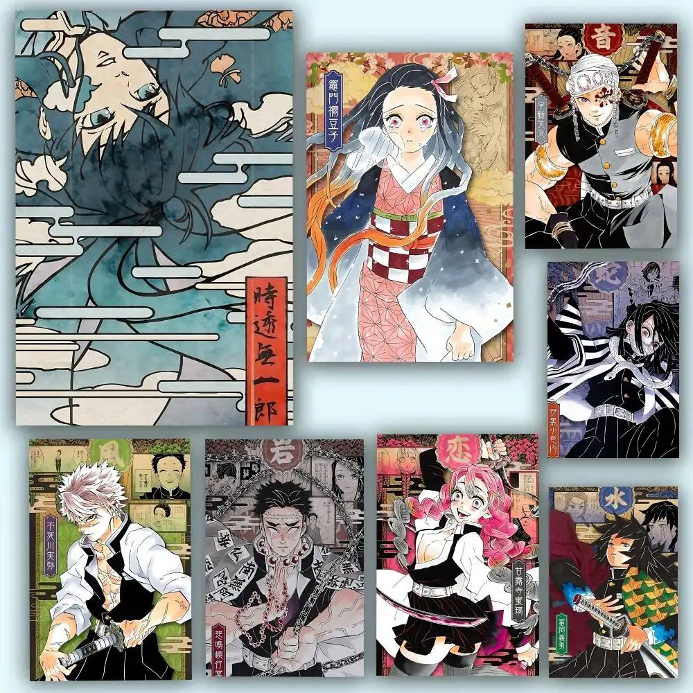 Japanese Anime D-DemonS S-Slayer Posters Self Adhesive Waterproof Ideal For Living Room Bedroom Bar Decoration