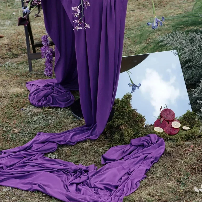 بلون غير شفاف النسيج DIY الزفاف زخرفة خلفية عيد ميلاد مهرجان المشهد الديكور النسيج الستار #2