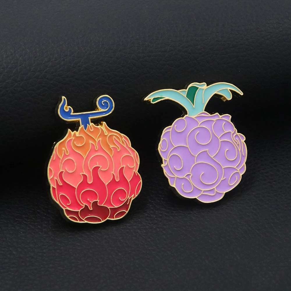 Anime Enamel Pins Brooch Devil Fruit Badge Brooches Backpack Lapel Cosplay Props Pin Jewelry Accessories Gifts