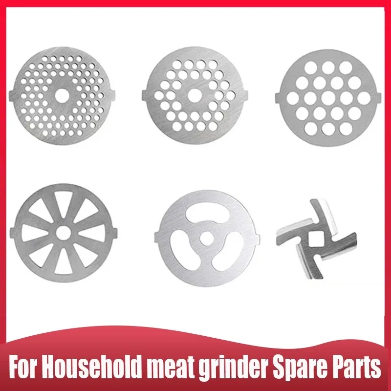 For Household meat grinder Spare Parts,For Pinion Mixer stainless steel Grille mesh blade orifice plate Replacement Kitchen Tool