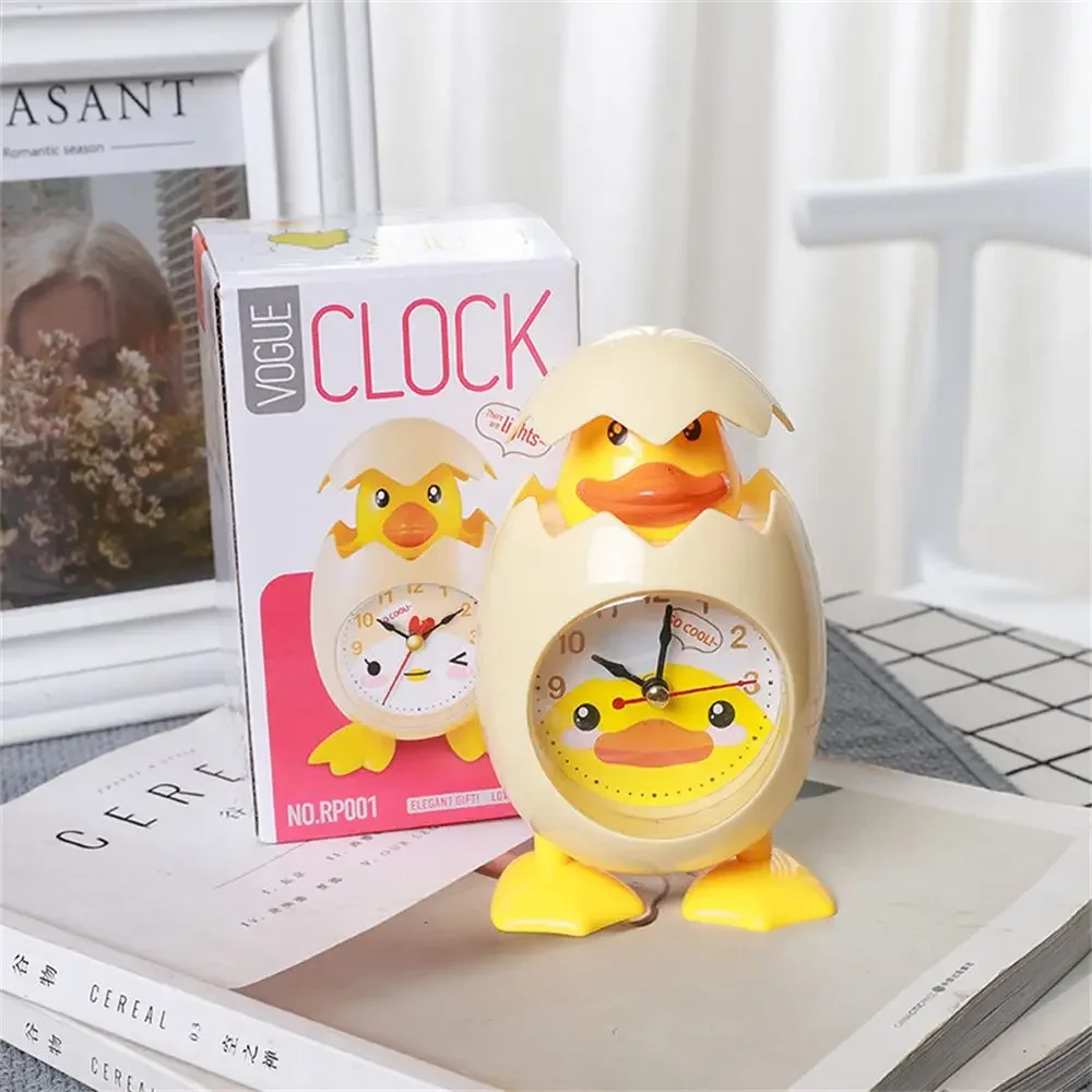 Easter Cartoon Egg Shell Chick Alarm Clock Student Child Bedroom Desktop Alarm Clock For Studying Room Bedroom Easter Decoration