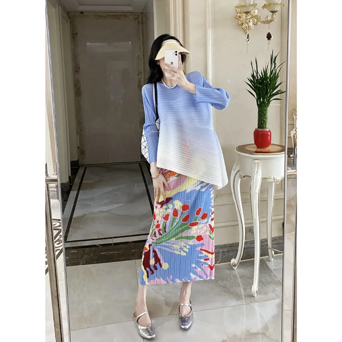 

Women's Skirt Classical Pleated New Graffiti Skirt Fashion Casual Irregular Skirt Pleated A-line Skirt For Women's Clothing