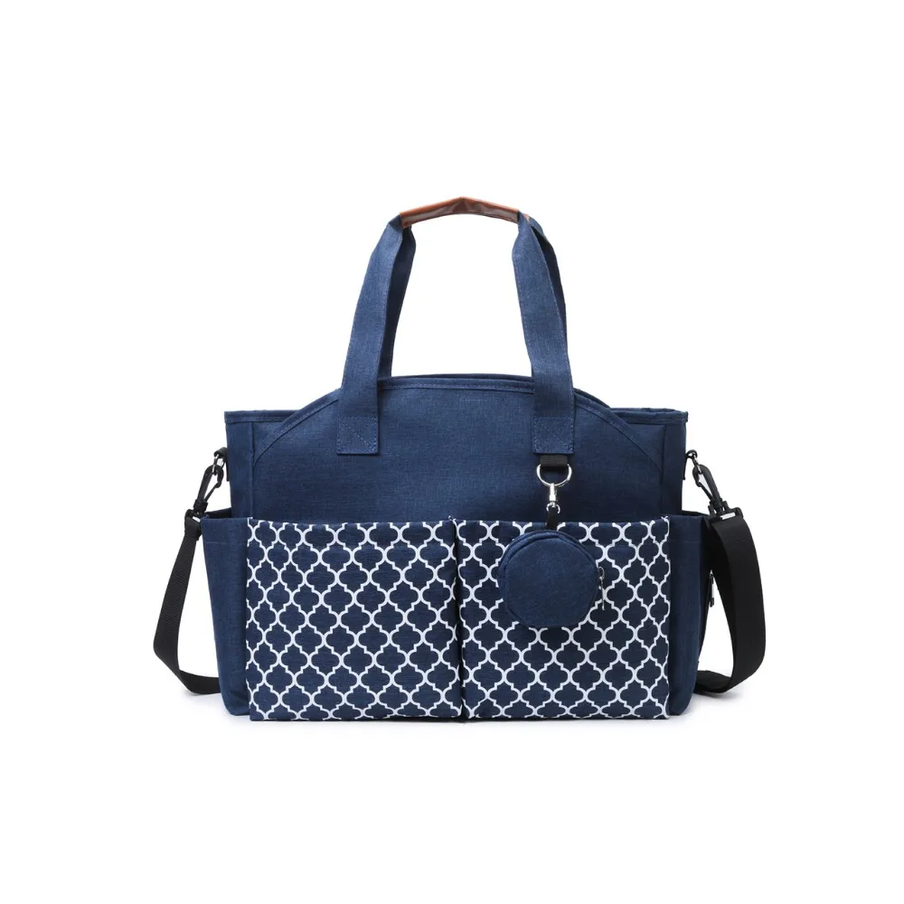 

Large Capacity Baby Diaper Bag Wear-resistant Waterproof Mom Stroller Bag Multi-compartment Adjustable Shoulder Strap Mommy Bag