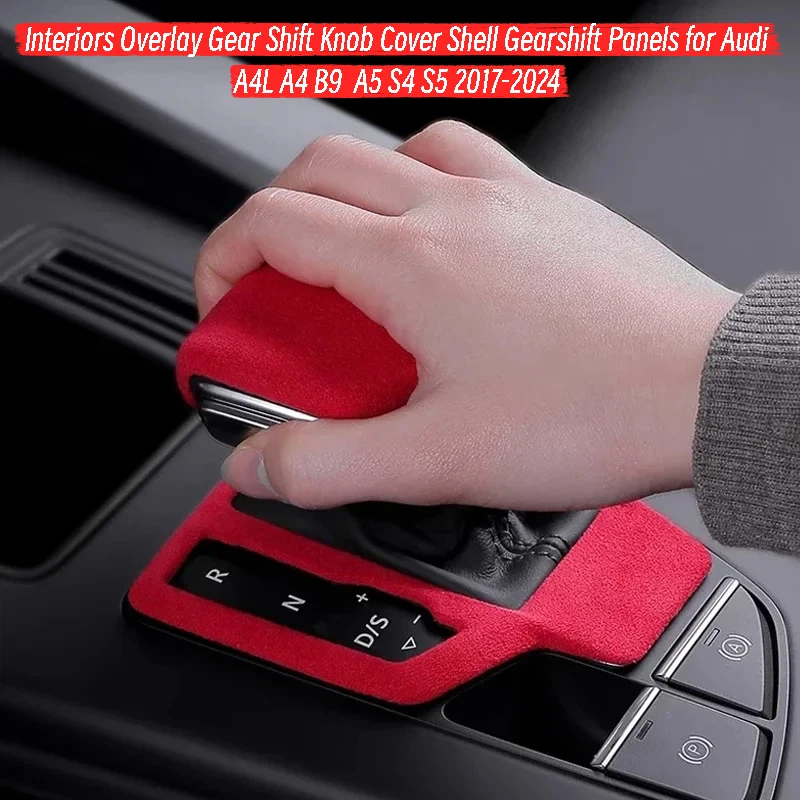 Interiors Overlay Gear Shift Knob Cover Shell Gearshift Panels for Audi A4L A4 B9 Avant Allroad A5 S4 S5 2017-2024