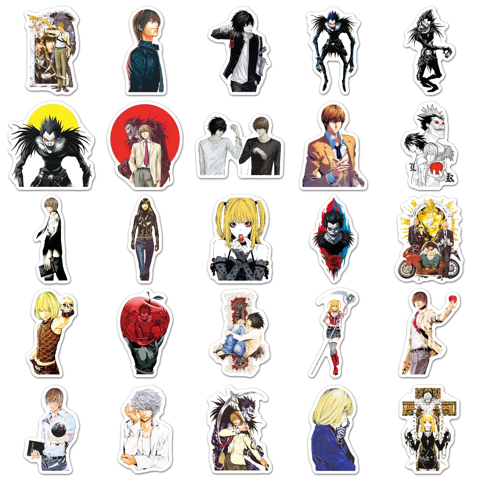 50PCS Cool Anime DEATH NOTE Stickers Classic Toy DIY Car Motorcycle Luggage Guitar Cartoon Funny Sticker Decal Toy Gift view 6
