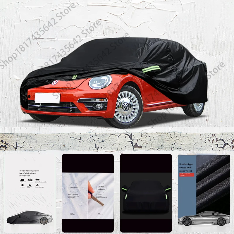 

For Volkswagen Beetle Anti-UV Sun Shade Rain Snow Resistant Black Cover Dustproof Car umbrella Full Car Cover Outdoor Protection