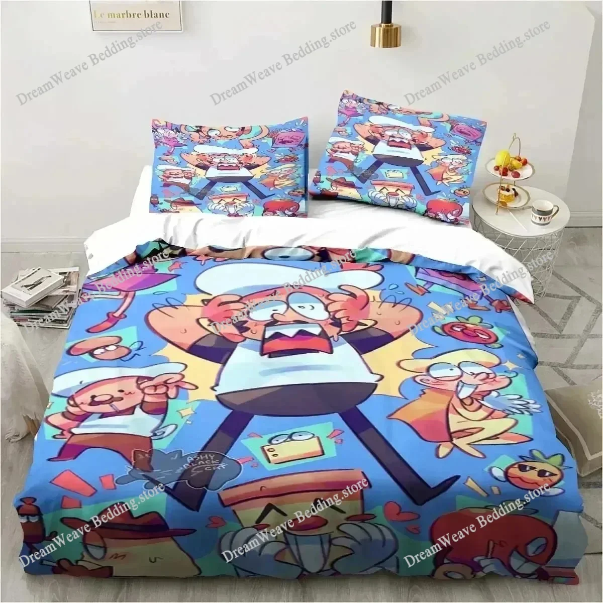 

Pizza Tower Classic Pixel Style Game Bedding Set Duvet Cover Bed Set Quilt Cover Pillowcase Comforter King Queen Size Boys Adult