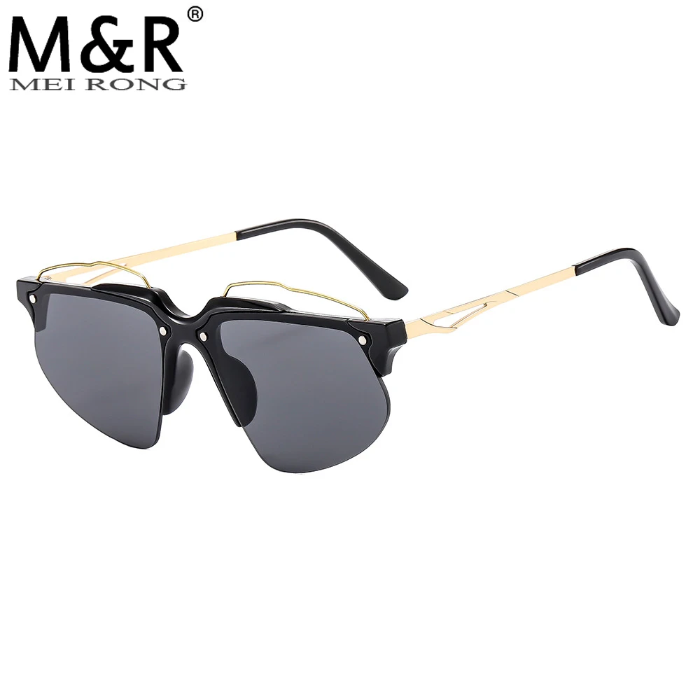 

2023 Simplicity Fashionable Women's Square Sunglasses Retro Gradient Borderless Metal Eyeglass Frame Men's Outdoor Sports Glasse