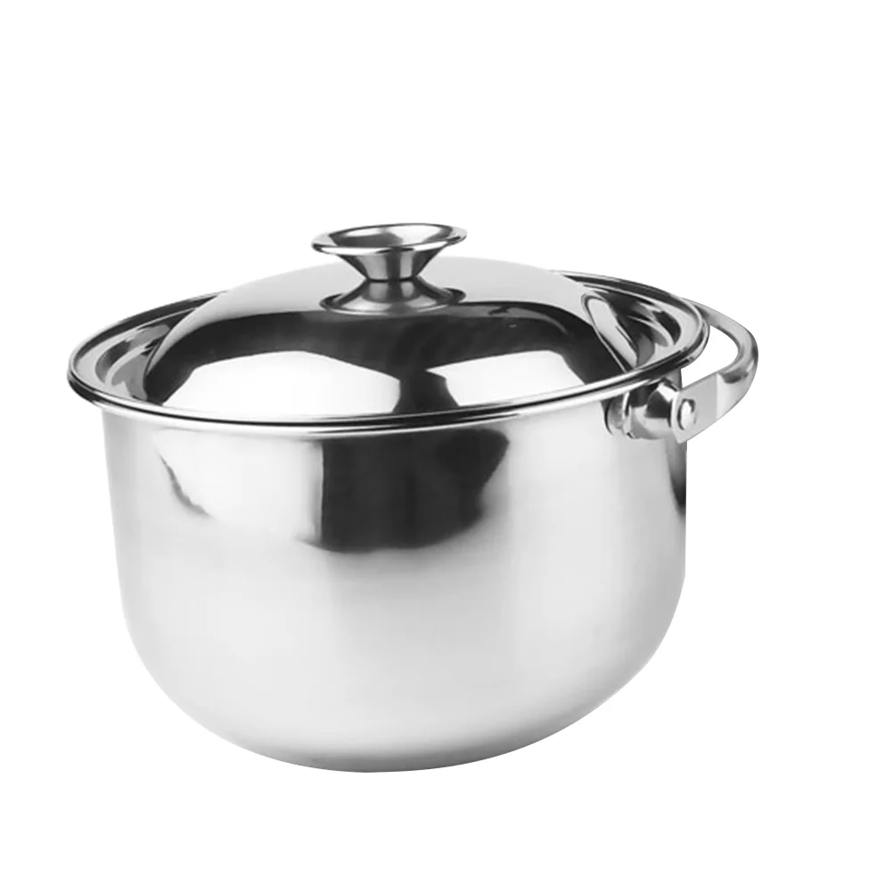 

Stainless Pan Steel Cooking Pot Utensil Soup Hot Kitchen Gadget Stockpot Silver