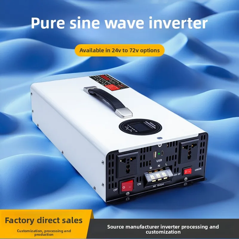 8000W/10000W/full power tricycle stall truck home intelligent powPure sine wave car inverter high power 12V24V to 220V pure sine