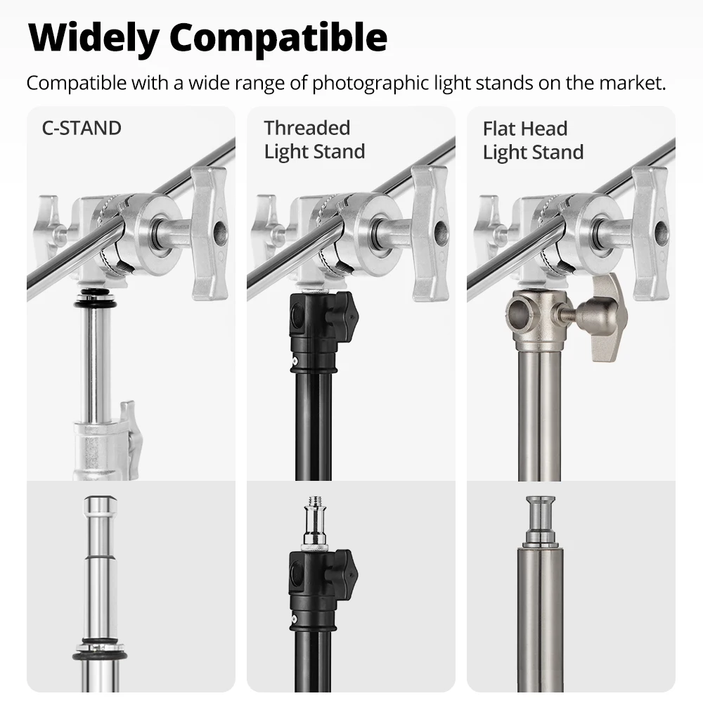 الثقيلة قبضة رئيس 1.5 سنتيمتر 15 مللي متر C حامل تصاعد محول حامل معدني التصوير ل ضوء حامل تمديد بوم الذراع