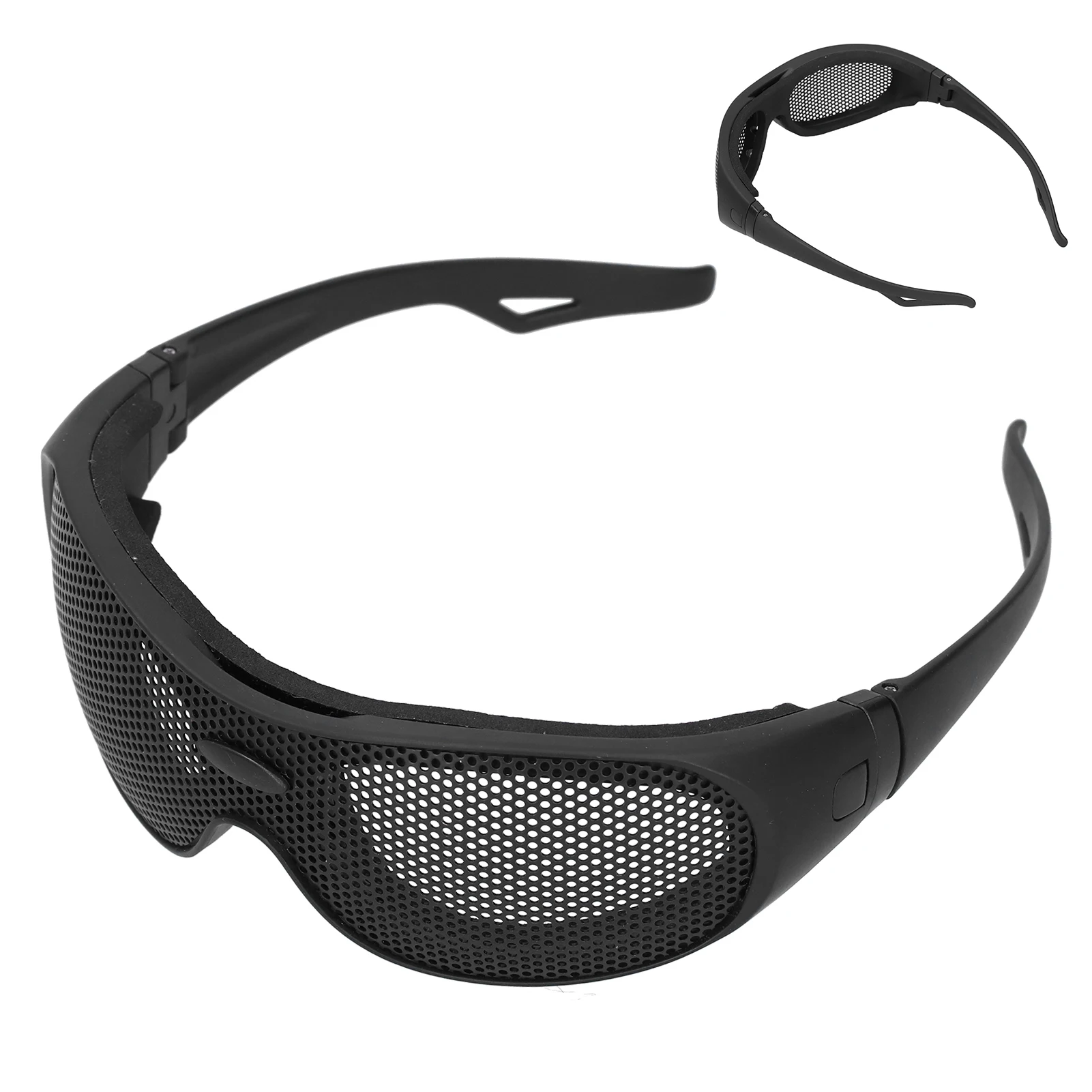 Impact Resistant Glasses UV400 Goggles Safety Goggles Impact Resistant Iron Mesh Pattern UV400 for Military Fans CS Outdoor Game