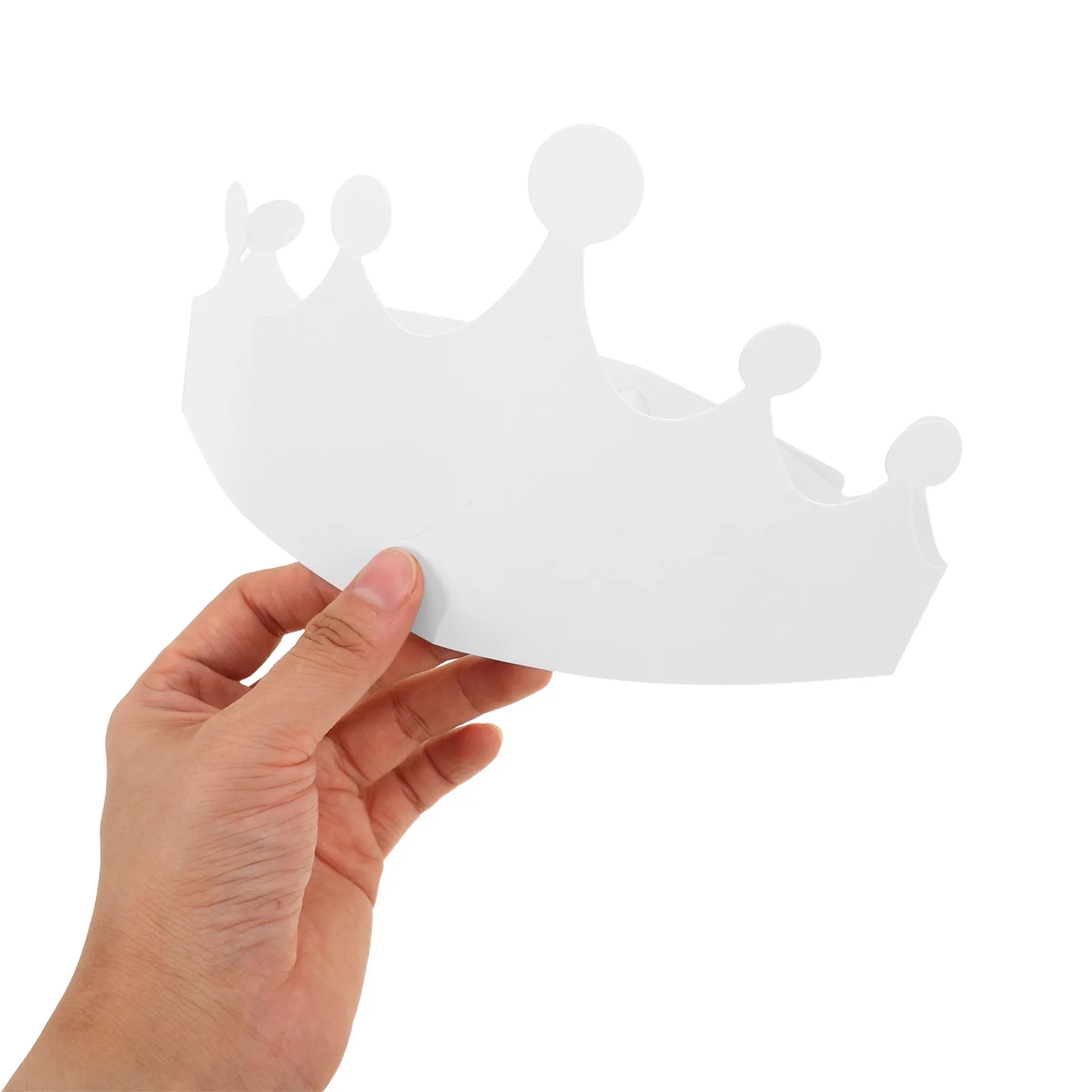 30Pcs Adjustable White Paper Crowns DIY Blank Headwear for Kids Birthday Party Craft Classroom Art Activities Paper Headbands