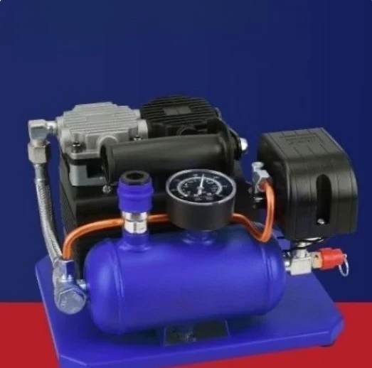 Lithium Battery Portable Air Compressor - Brushless Oil-Free Tire Inflator Pump, Dual Power (Battery/12V Car) for Cars & Bikes