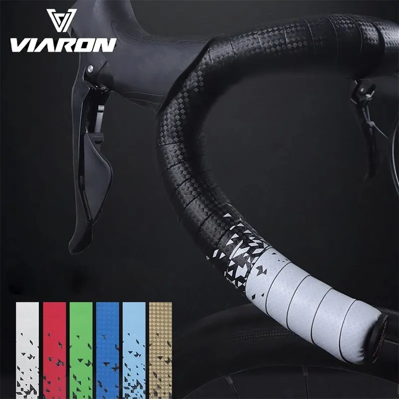 VIARON Road Bike Handlebar Tape Bicycle Colorful Gradient Color Tape PU+EVA Soft Breathable Anti-Slip Bicycle Accessories 2pcs