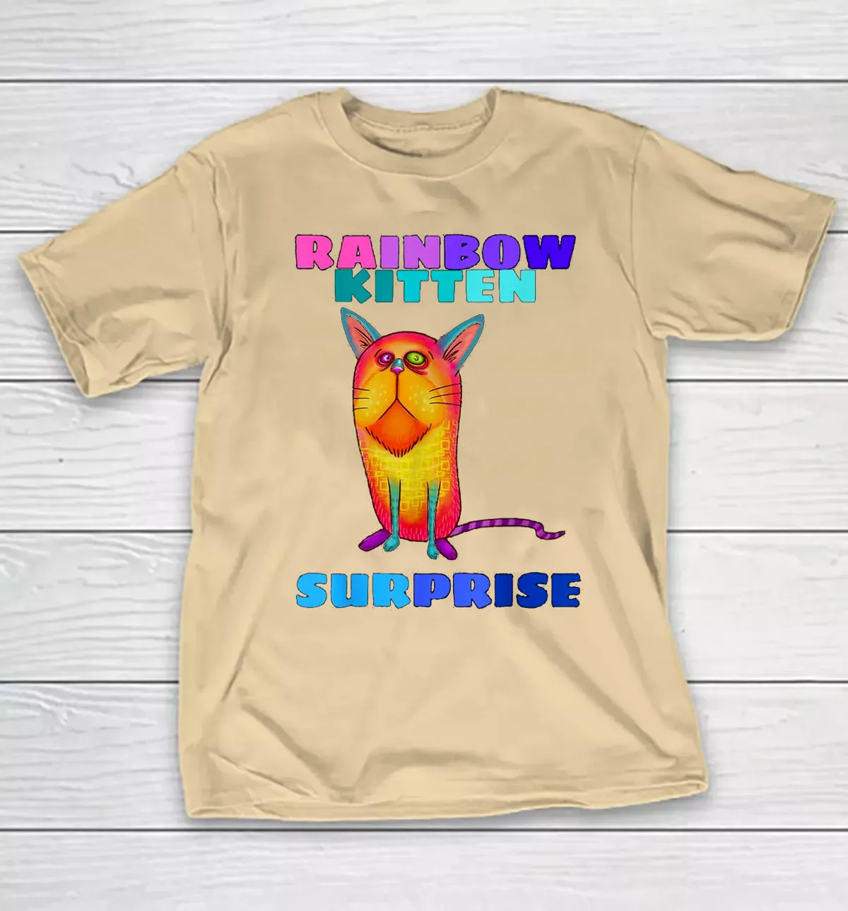 Cats Rainbow Kitten Surprise - Cute Yellow Black All Size Shirt BB20