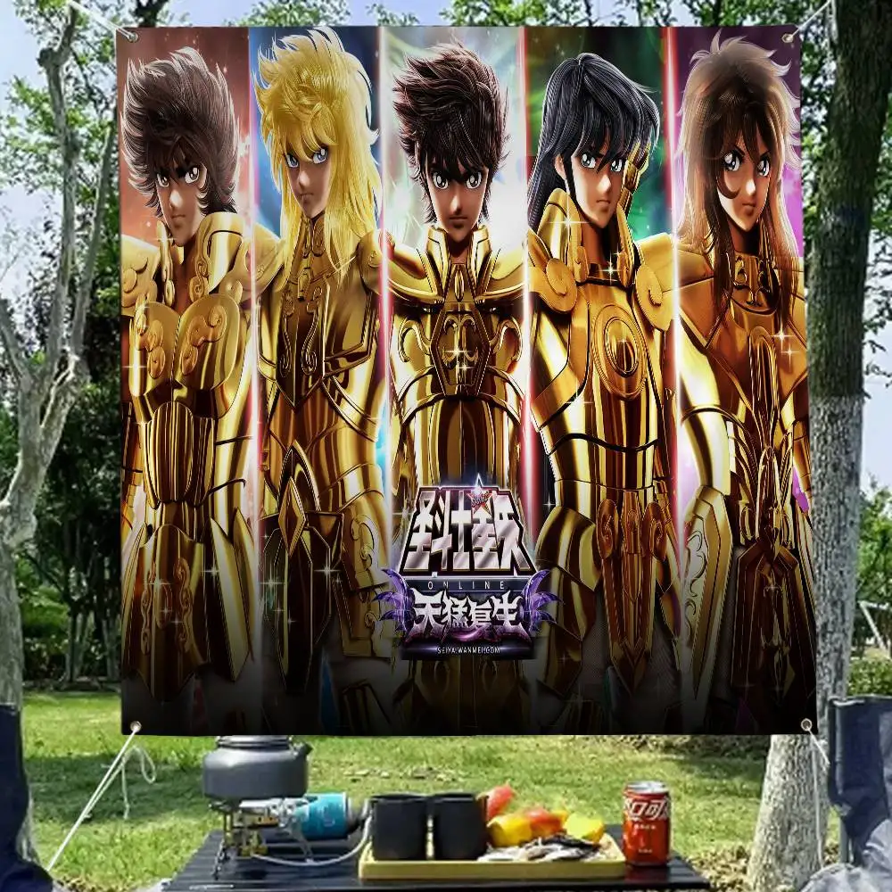 Anime S-saint S-seiya Cartoon Flag Wall Hanging Banner Decoration Household Home Decor