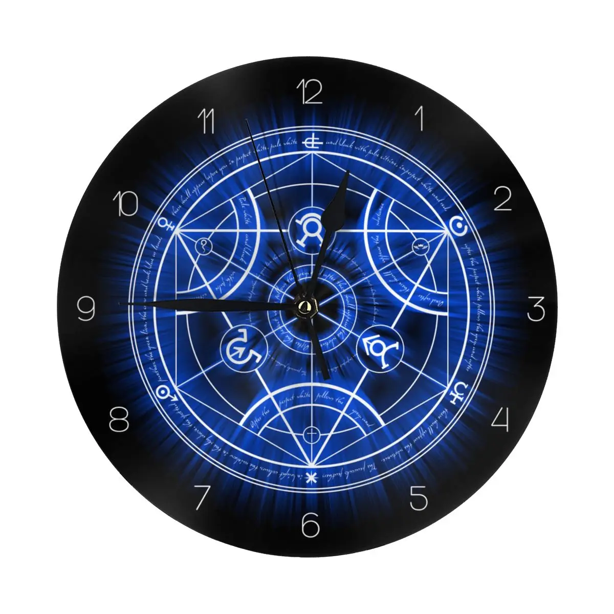 Human Transmutation Circle Modern Simple and Wall Hung Clock for Study Bedroom Living Room Bathroom