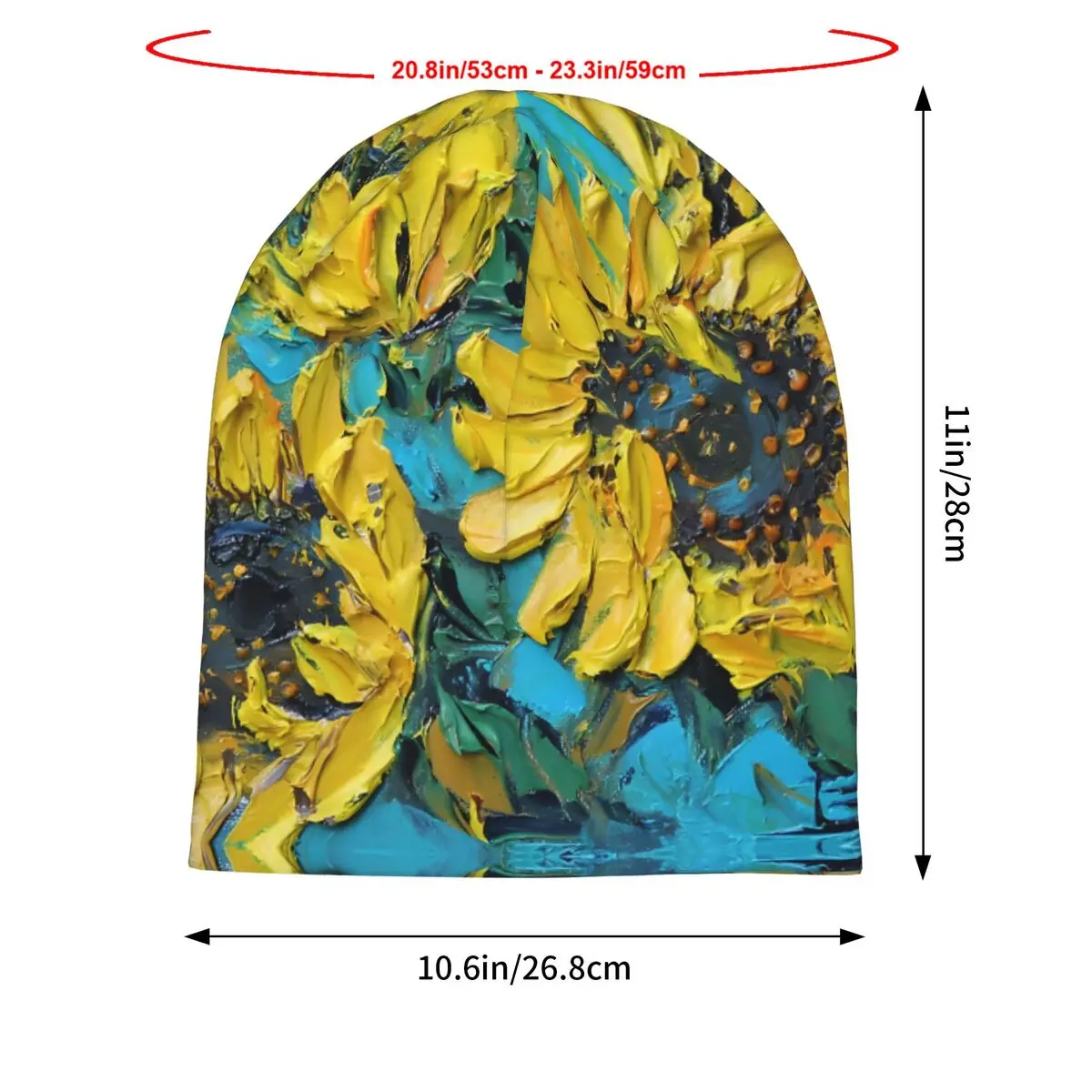 Sunflowers Van Gogh Beanies Caps Fashion Bonnet Unisex Soft Hats