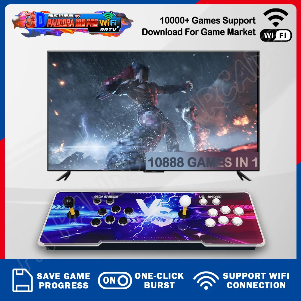 3D WiFi For Pandora Saga EX2 Box 10888 Retro Arcade Game Consol