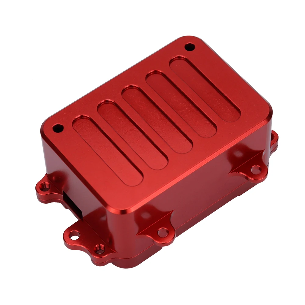CNC Aluminum Alloy Receiver Box ESC Electronic Tray Equipment Box for 1/10 RC Car Rock Crawler Axial SCX10 D90 D110 Chassis DIY