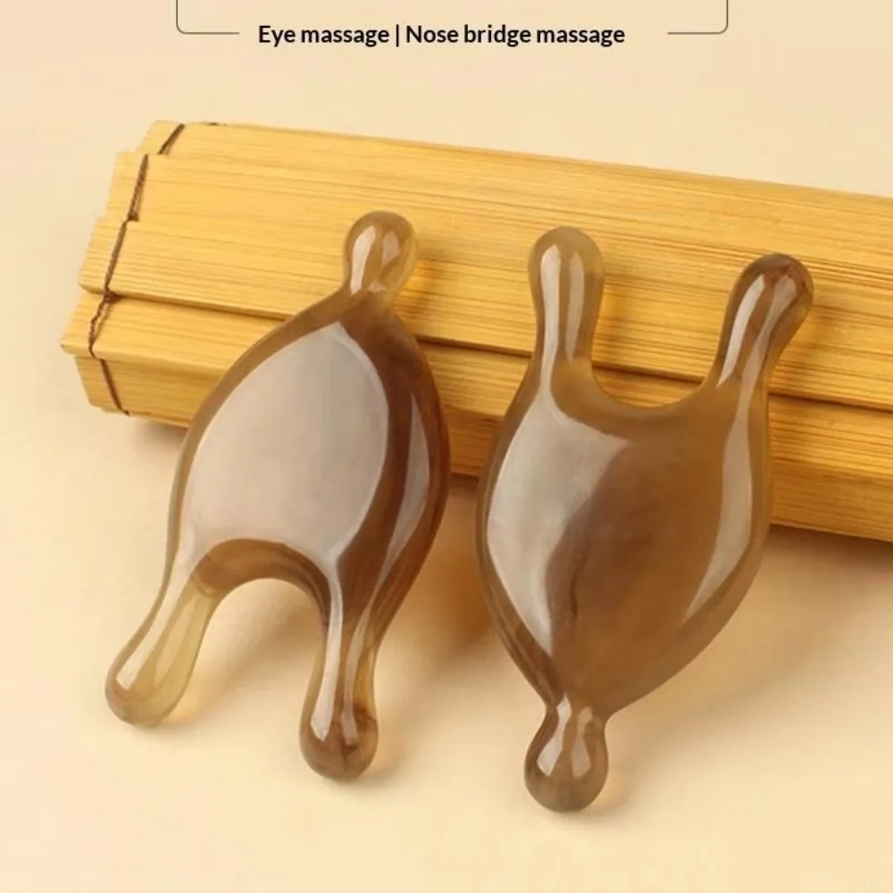New Resin Guasha Scraper Tool Manual Eye Care Facial Massage Tool Meridian Dredging Portable Guasha Massage Comb Eye Massage