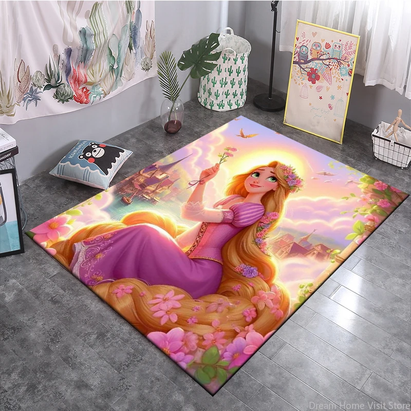 

17 Disney Tangled Rapunzel Princess Large Area Rugs Carpet for Home Living Room Bedroom Sofa Doormat Kitchen Non-slip Floor Mats