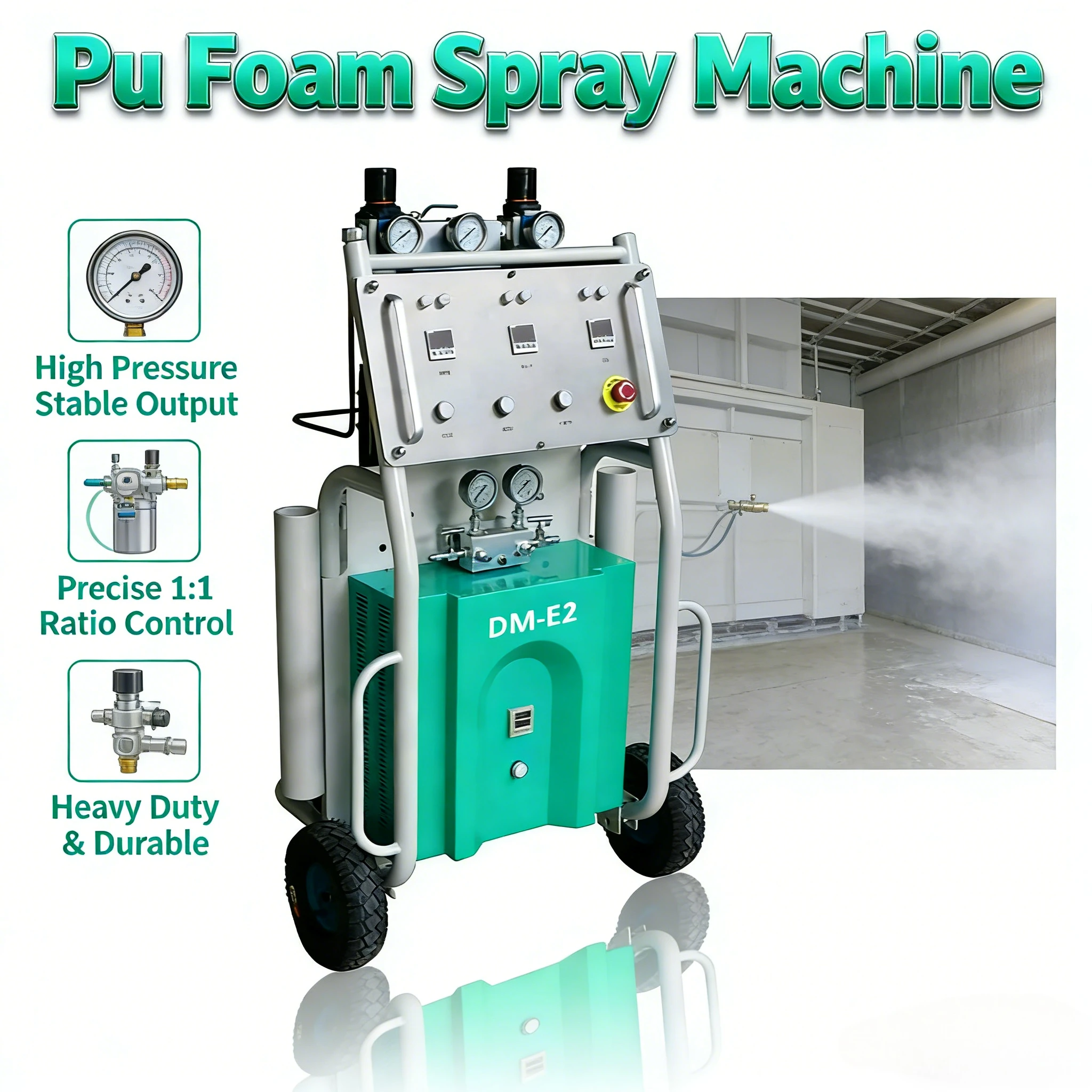 YG Customized PU Polyurethane Pu Foam Spray Insulation Machine Foam Mixing Equipment With Spay Gun