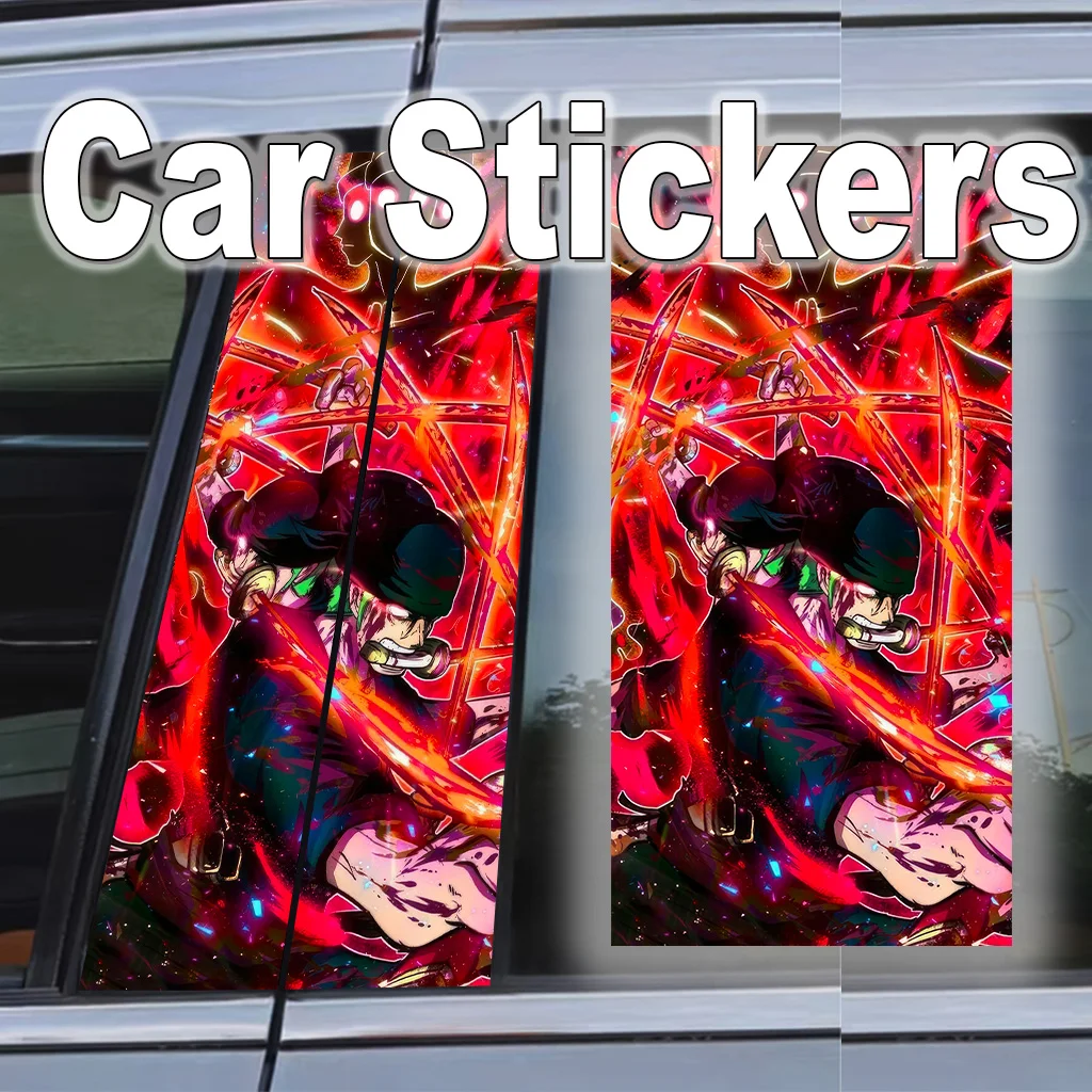 

Zoro B Pillar Sticker Vinyl Wrap JDM Accessories Gift One Piece Car Decal Waterproof Peel Stick Scratch Resistant Universal fit