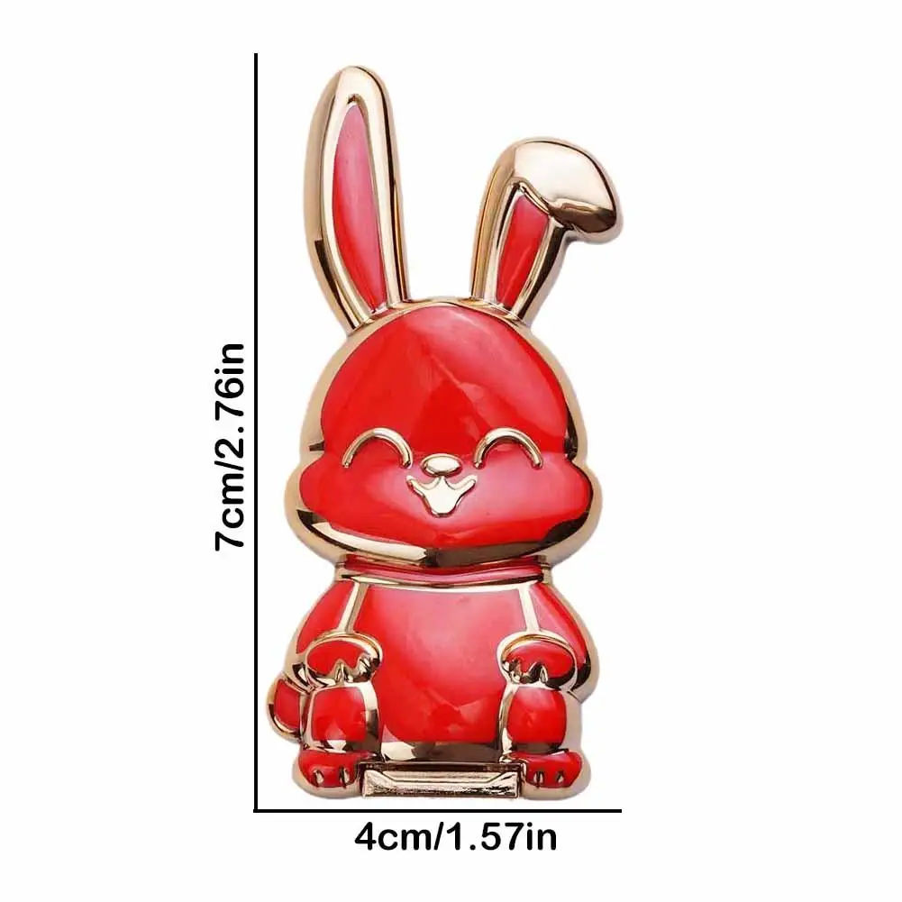 Cute Rabbit Mobile Phone Holder 3D Electroplating Rabbit Bracket Phone Cases Foldable Design Universal Mobile Phone Finger Stand