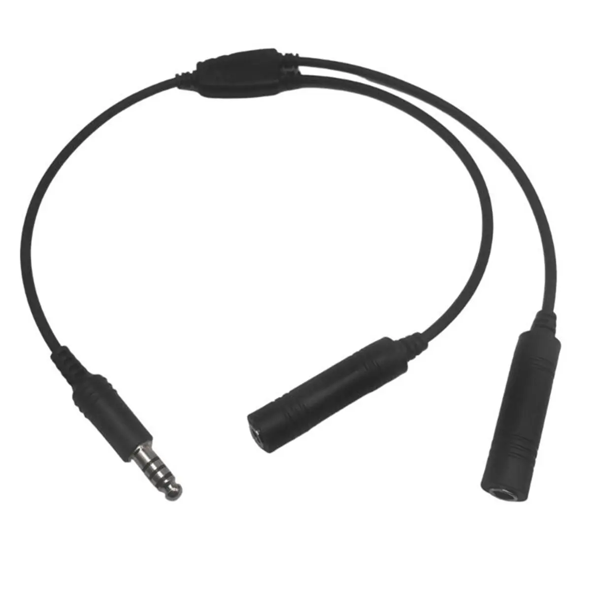 A64K Double Plugs Helicopter Headset Converter Cord for Aviation to U174/U Connector Communication Cable Two Way Radio System