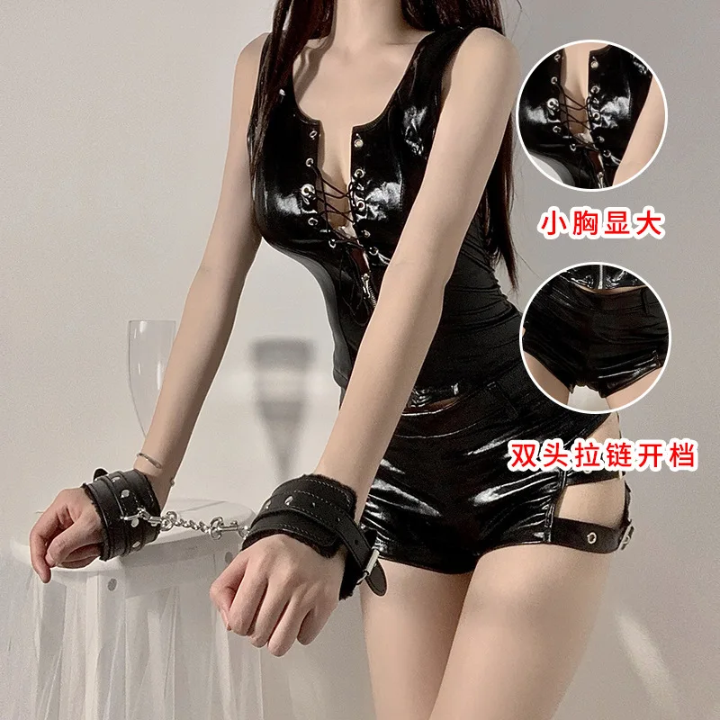 ملابس داخلية جنسية، بدلة جلدية مثيرة للفتيات، سراويل بين الرجلين، بدلة أداء لمرحلة الملهى الليلي موديلات جديدة 2025