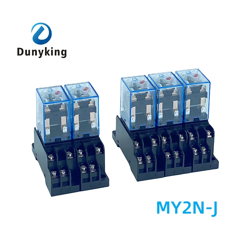 

5set/lot MY2NJ Coil DPDT Electromagnetic Power Relay with Socket Base, 8 Pin DC/AC 12V 24V 36V 110V 220V 380V