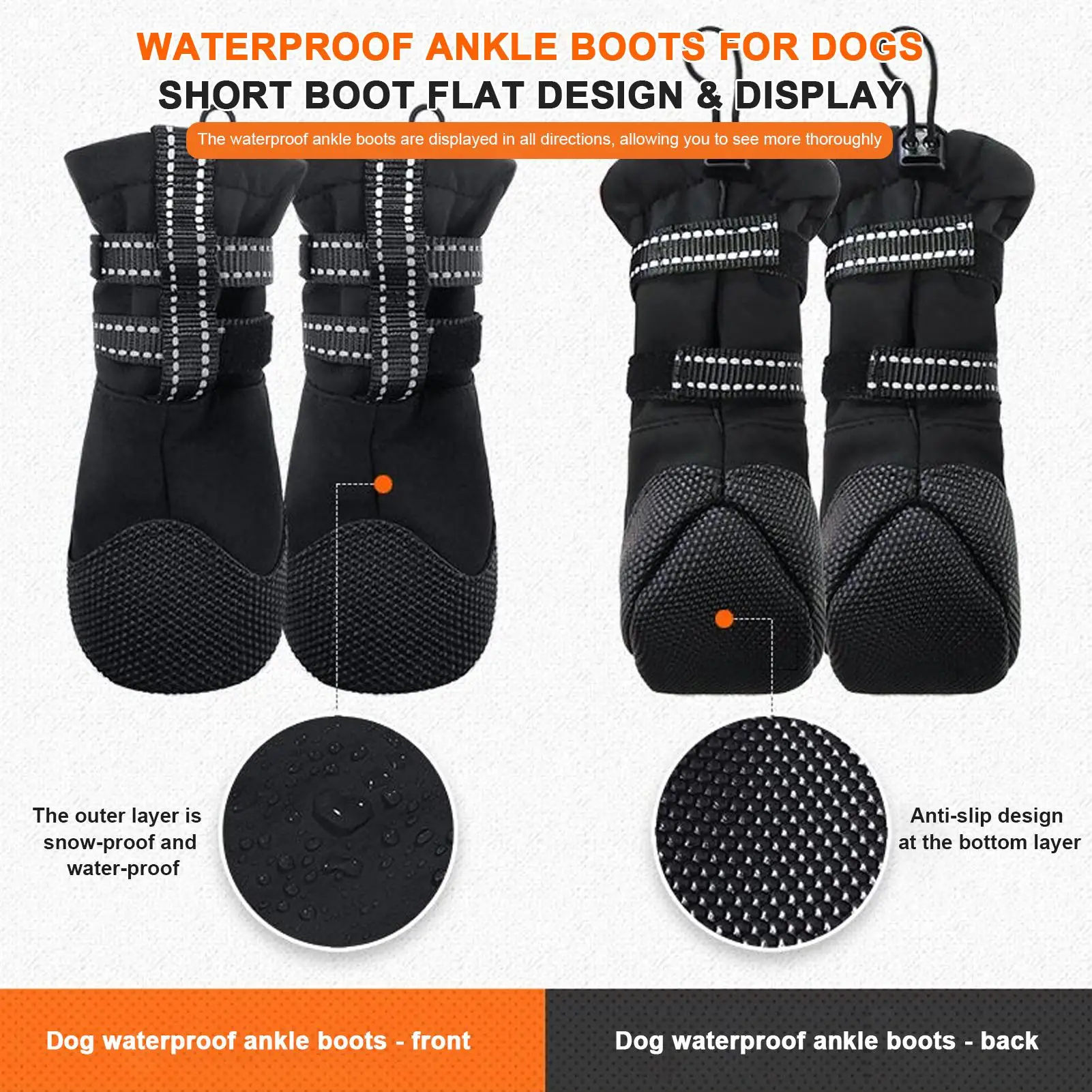 أحذية الكلب 4 قطع منصات الرصيف الساخنة المضادة للانزلاق حامي لينة للكلاب المتوسطة إلى الكبيرة للمشي في الهواء الطلق الصيف الممطرة