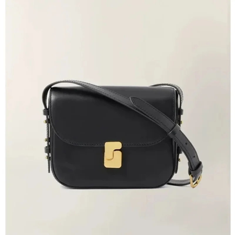 

French Niche Genuine Leather Tofu Bag Women's Shoulder Crossbody Small Square Bag Commute Handbag