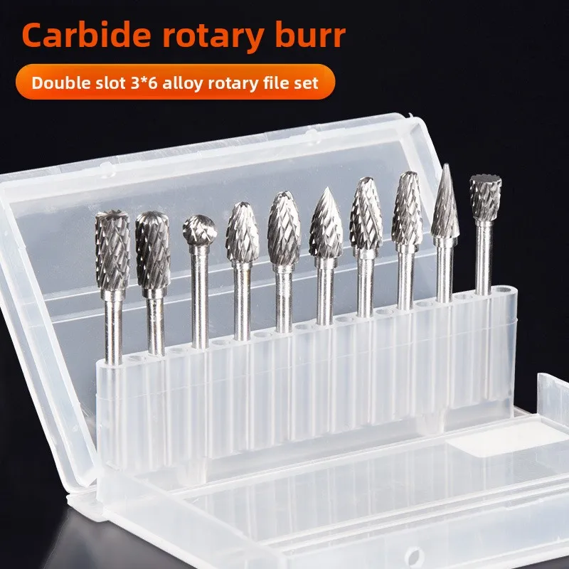 3 *6 tungsten steel hard alloy rotary file milling cutter grinding head metal grinding head root carving and hole expanding tool
