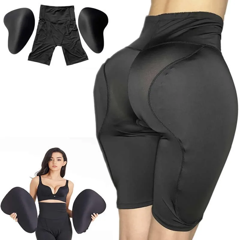 2PS High Waist Butt Hip Up Padded  Enhancer Fake Butt Lifter Buttocks Crossdresser Shapers Fake Ass Pants Padded