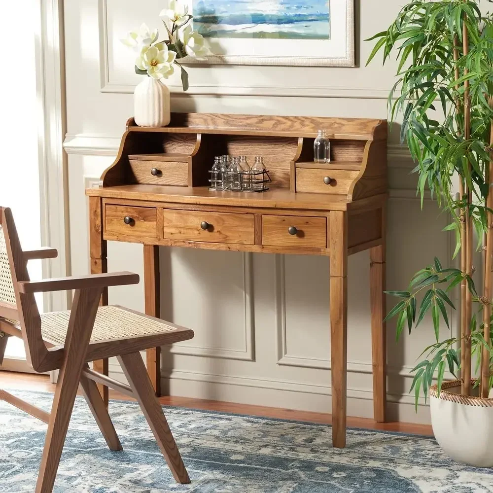 Medium Oak Writing Desk with Spacious Work Surface