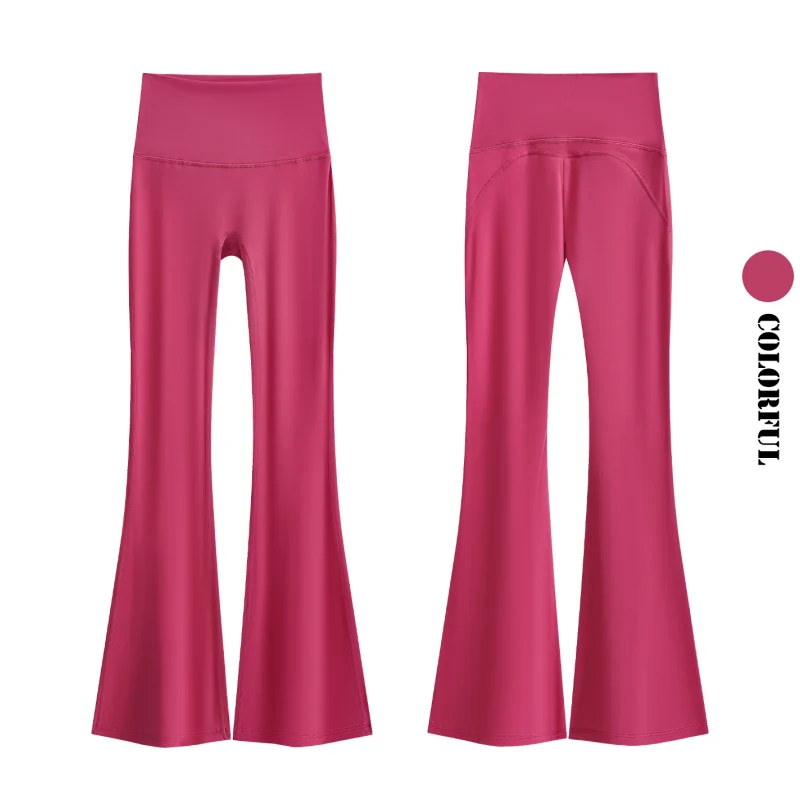 DRUR اليوغا السراويل النساء عالية الخصر Bootcut تجريب مضيئة طماق مع البطن التحكم العمل سروال فستان عادية جرس أسفل بنطلون